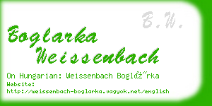 boglarka weissenbach business card